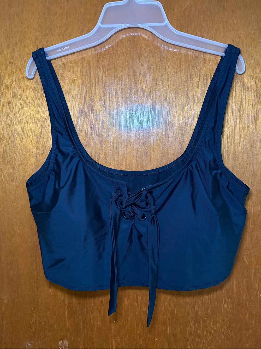 Aerie Black Lace-Up Bikini Top sz xxl